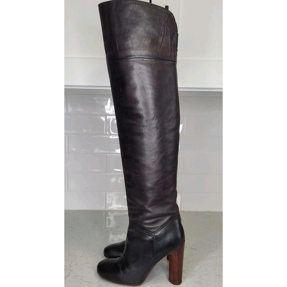 Marc by Marc Jacobs Brown Leather Heel over the knee boots EU size 36 - Picture 5 of 16